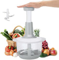 1.5L Manual Hand Push Chopper — 3-in-1 Vegetable Chopper, Meat Grinder & Baby Food Maker