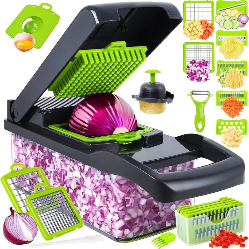 14-in-1 Mandoline Slicer & Vegetable Chopper — Ultra-Sharp Multifunctional Food Cutter